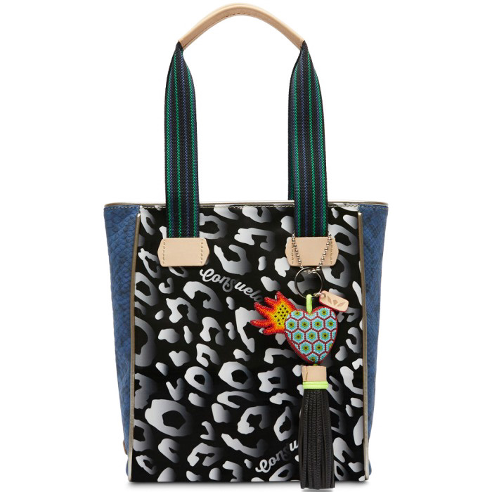 Consuela Blue Jag Zipper Tote - Click Image to Close